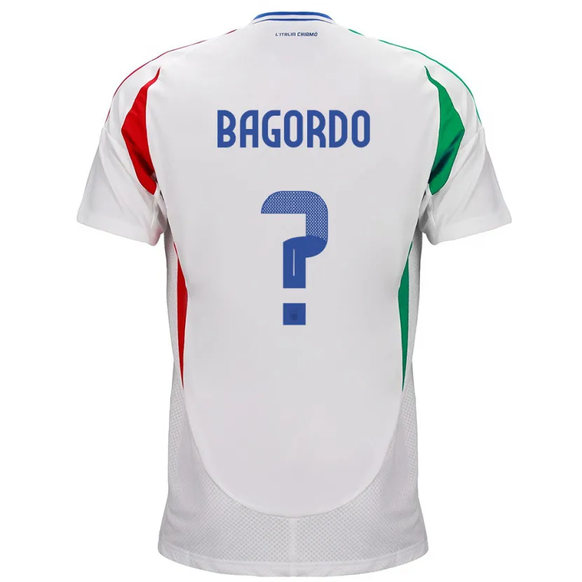 Danxen Kinder Italien Cristian Bagordo #0 Weiß Auswärtstrikot Trikot 24-26 T-Shirt Schweiz