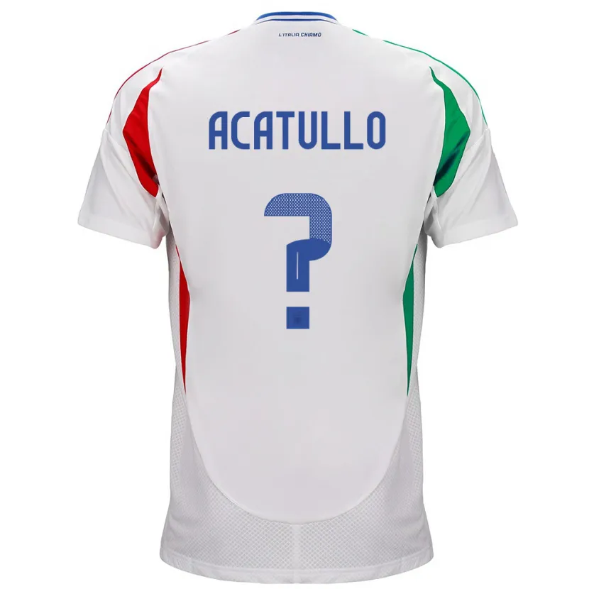 Danxen Kinder Italien Cristian Acatullo #0 Weiß Auswärtstrikot Trikot 24-26 T-Shirt Schweiz