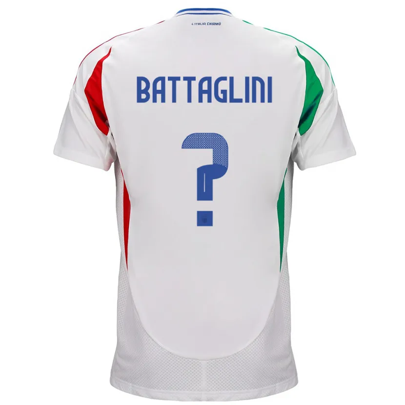 Danxen Kinder Italien Pietro Battaglini #0 Weiß Auswärtstrikot Trikot 24-26 T-Shirt Schweiz