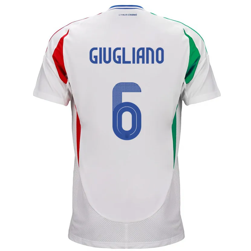 Danxen Kinder Italien Manuela Giugliano #6 Weiß Auswärtstrikot Trikot 24-26 T-Shirt Schweiz