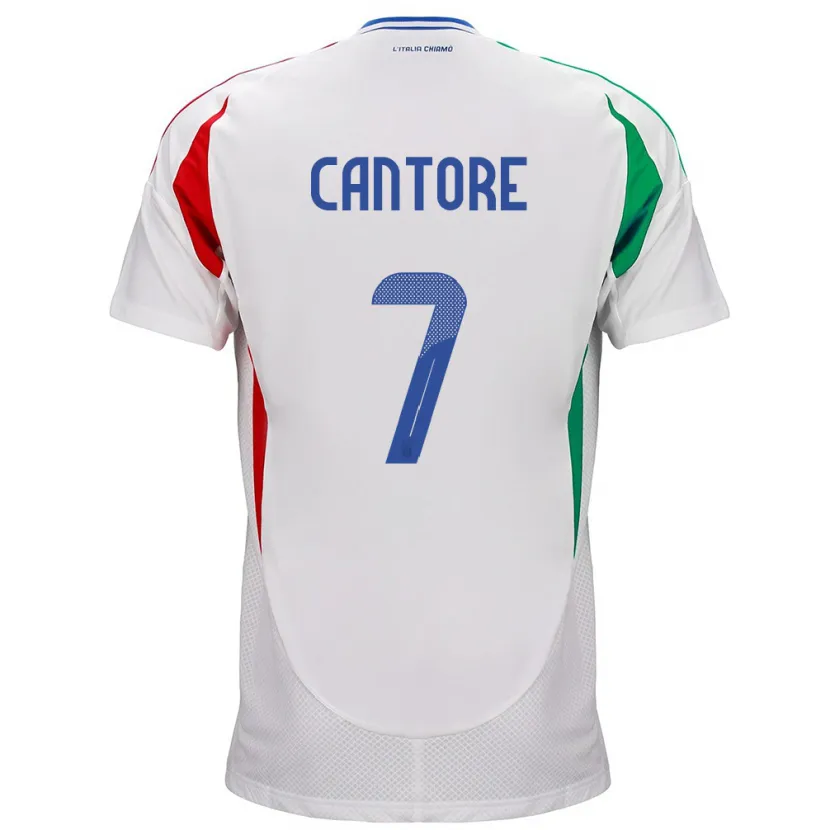 Danxen Kinder Italien Sofia Cantore #7 Weiß Auswärtstrikot Trikot 24-26 T-Shirt Schweiz