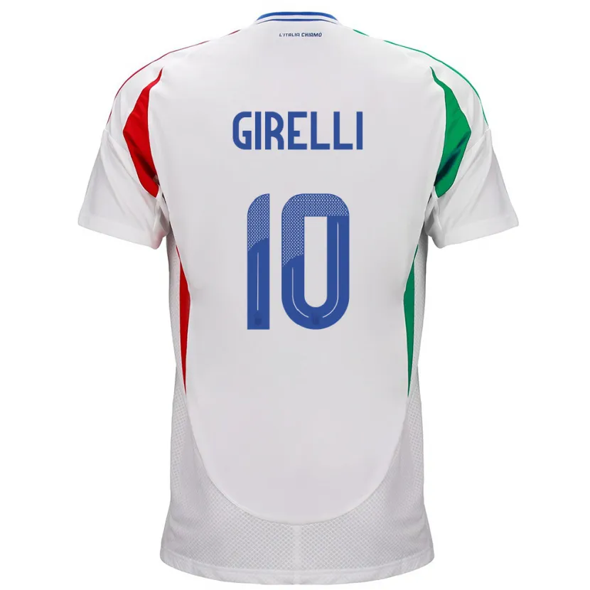 Danxen Kinder Italien Cristiana Girelli #10 Weiß Auswärtstrikot Trikot 24-26 T-Shirt Schweiz