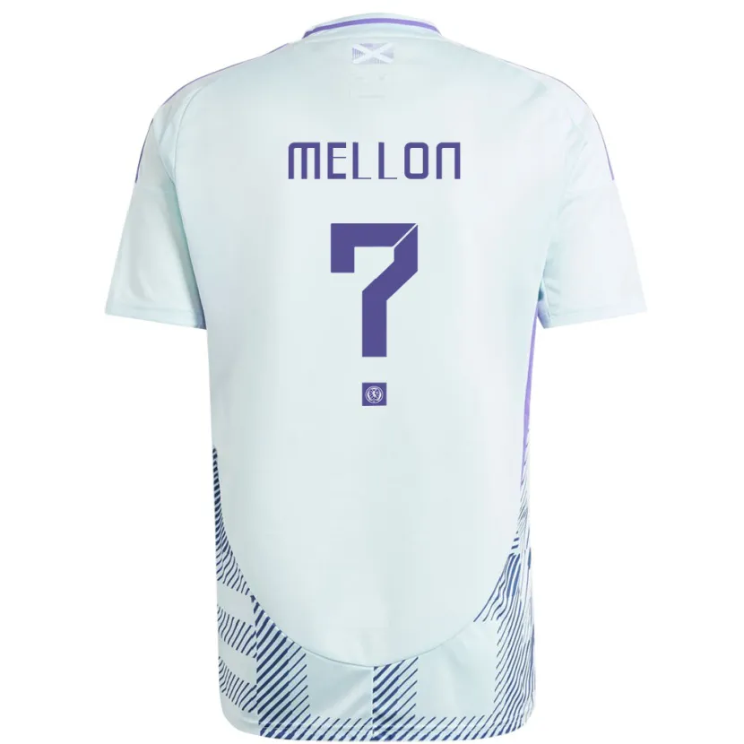 Danxen Kinder Schottland Michael Mellon #0 Helles Mintblau Auswärtstrikot Trikot 24-26 T-Shirt Schweiz