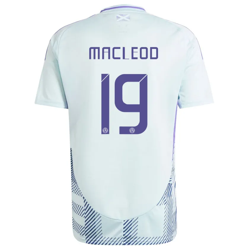 Danxen Kinder Schottland Rory Macleod #19 Helles Mintblau Auswärtstrikot Trikot 24-26 T-Shirt Schweiz