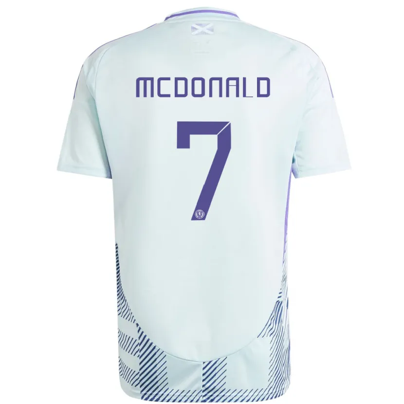 Danxen Kinder Schottland Josh Mcdonald #7 Helles Mintblau Auswärtstrikot Trikot 24-26 T-Shirt Schweiz