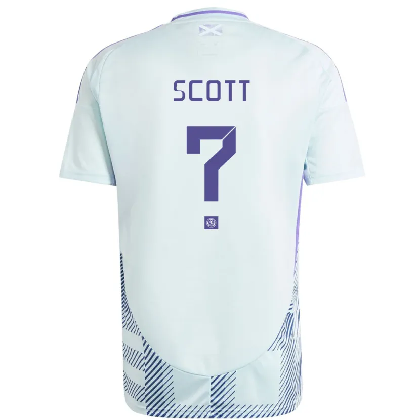Danxen Kinder Schottland Cameron Scott #0 Helles Mintblau Auswärtstrikot Trikot 24-26 T-Shirt Schweiz