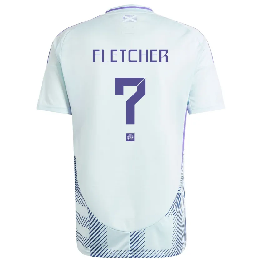 Danxen Kinder Schottland Tyler Fletcher #0 Helles Mintblau Auswärtstrikot Trikot 24-26 T-Shirt Schweiz