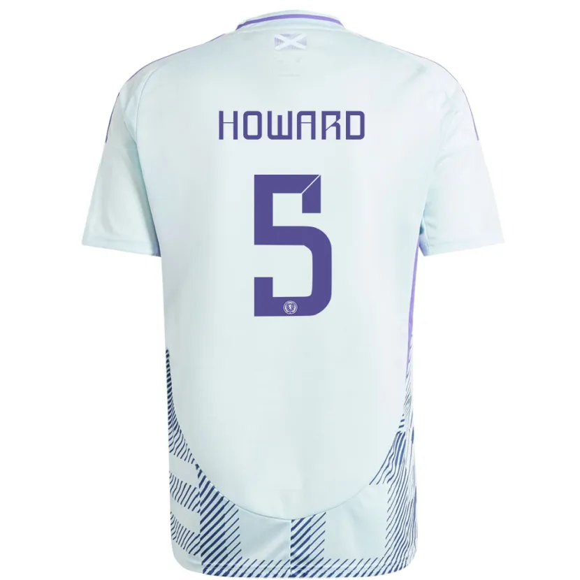 Danxen Kinder Schottland Sophie Howard #5 Helles Mintblau Auswärtstrikot Trikot 24-26 T-Shirt Schweiz