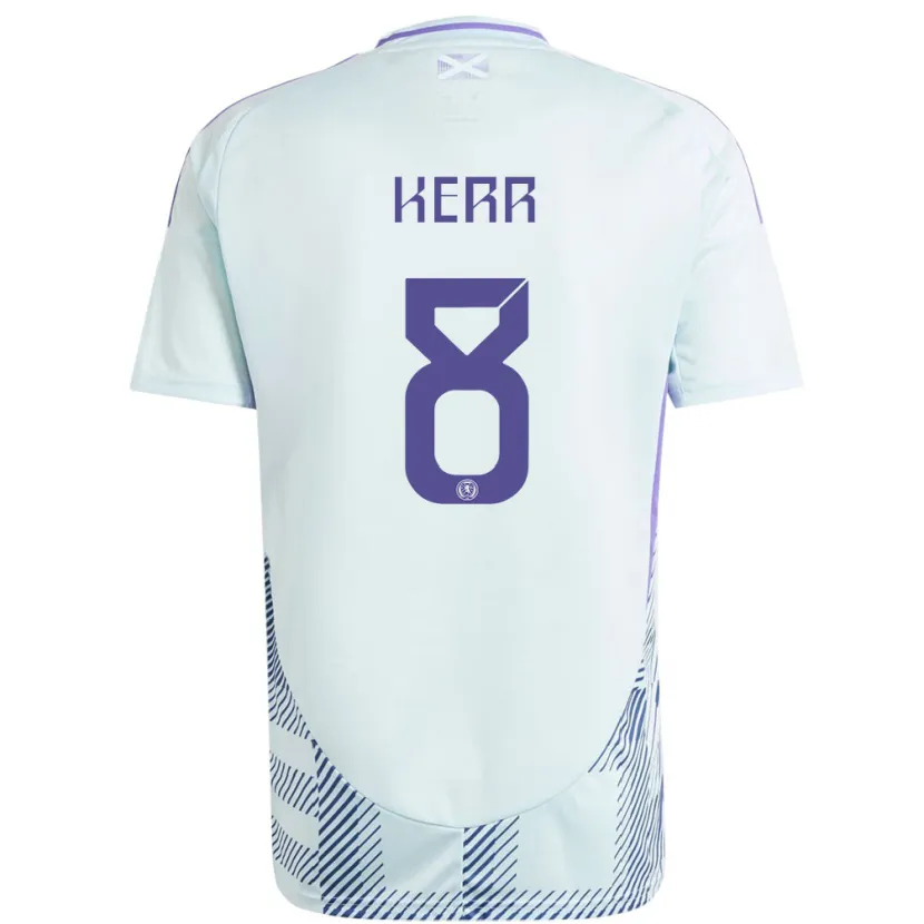 Danxen Kinder Schottland Samantha Kerr #8 Helles Mintblau Auswärtstrikot Trikot 24-26 T-Shirt Schweiz