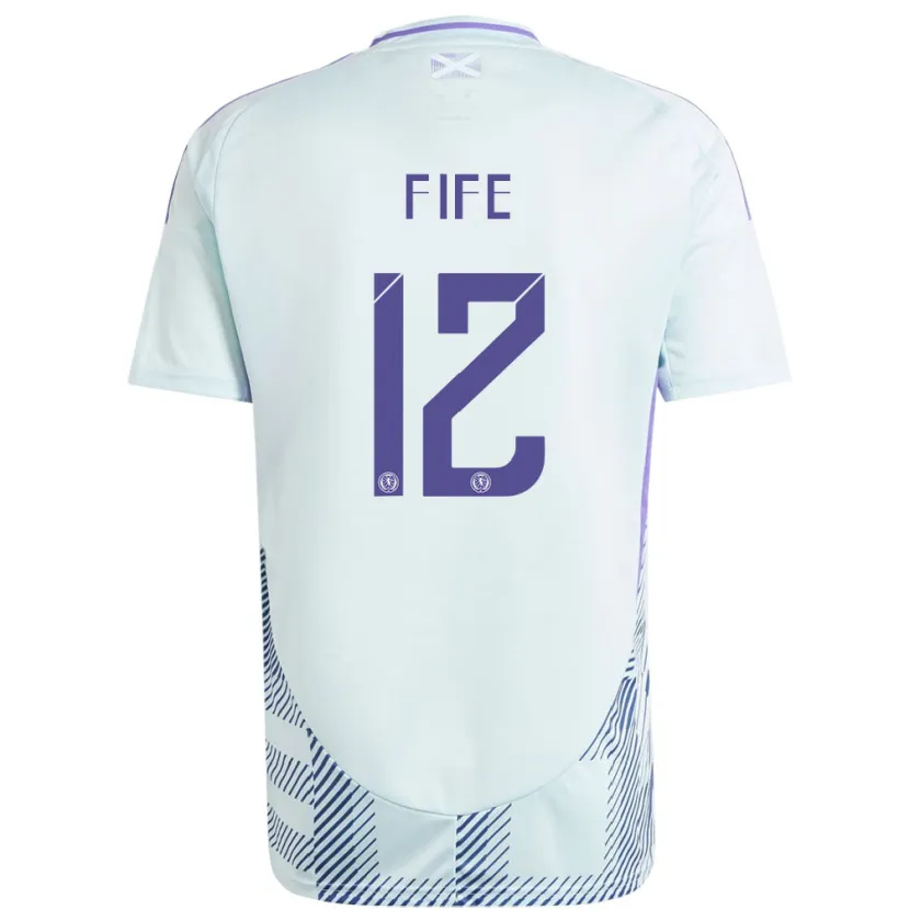 Danxen Kinder Schottland Jenna Fife #12 Helles Mintblau Auswärtstrikot Trikot 24-26 T-Shirt Schweiz