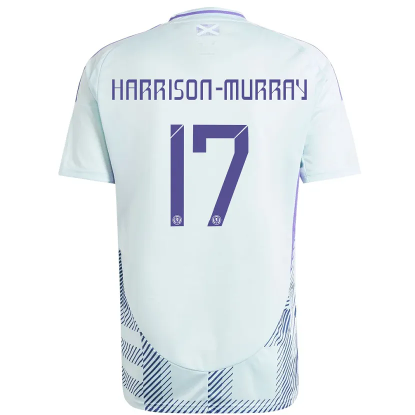 Danxen Kinder Schottland Christie Harrison-Murray #17 Helles Mintblau Auswärtstrikot Trikot 24-26 T-Shirt Schweiz