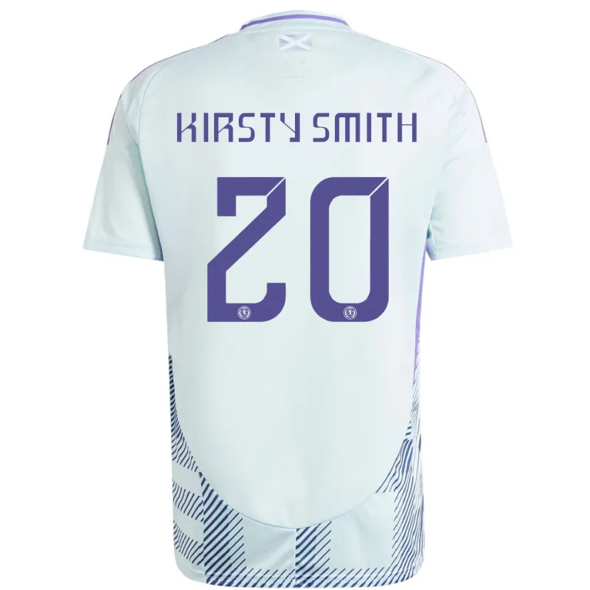 Danxen Kinder Schottland Kirsty Smith #20 Helles Mintblau Auswärtstrikot Trikot 24-26 T-Shirt Schweiz