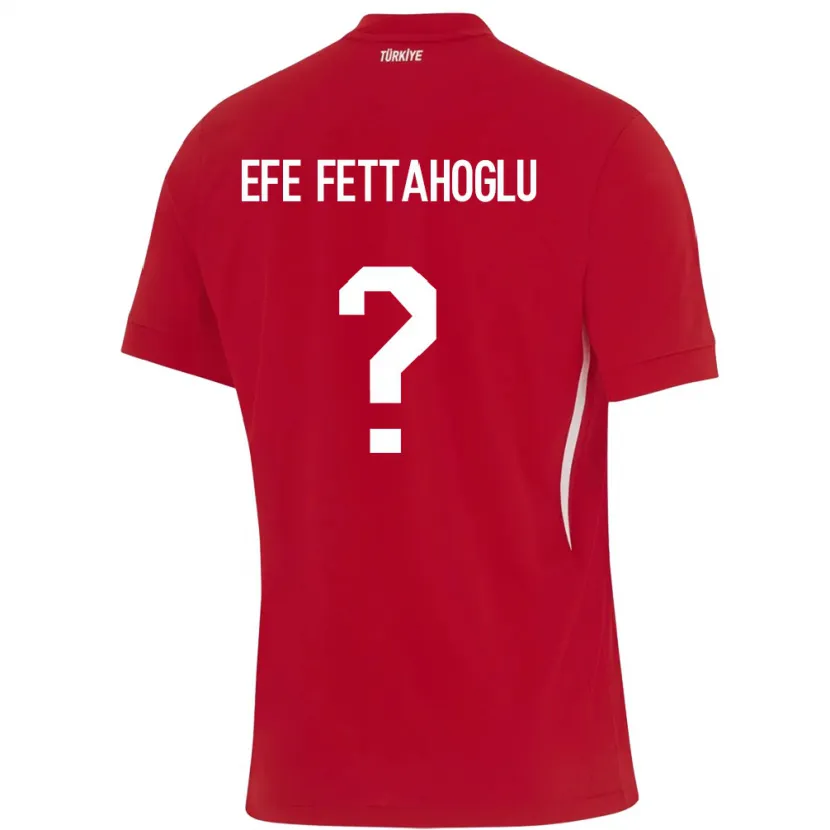 Danxen Kinder Türkei Adnan Efe Fettahoğlu #0 Rot Auswärtstrikot Trikot 24-26 T-Shirt Schweiz