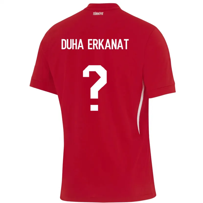 Danxen Kinder Türkei Ahmet Duha Erkanat #0 Rot Auswärtstrikot Trikot 24-26 T-Shirt Schweiz
