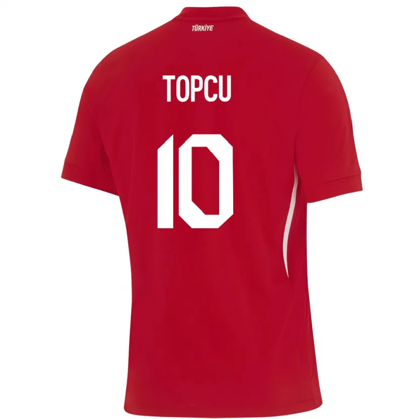 Danxen Kinder Türkei Ebru Topçu #10 Rot Auswärtstrikot Trikot 24-26 T-Shirt Schweiz