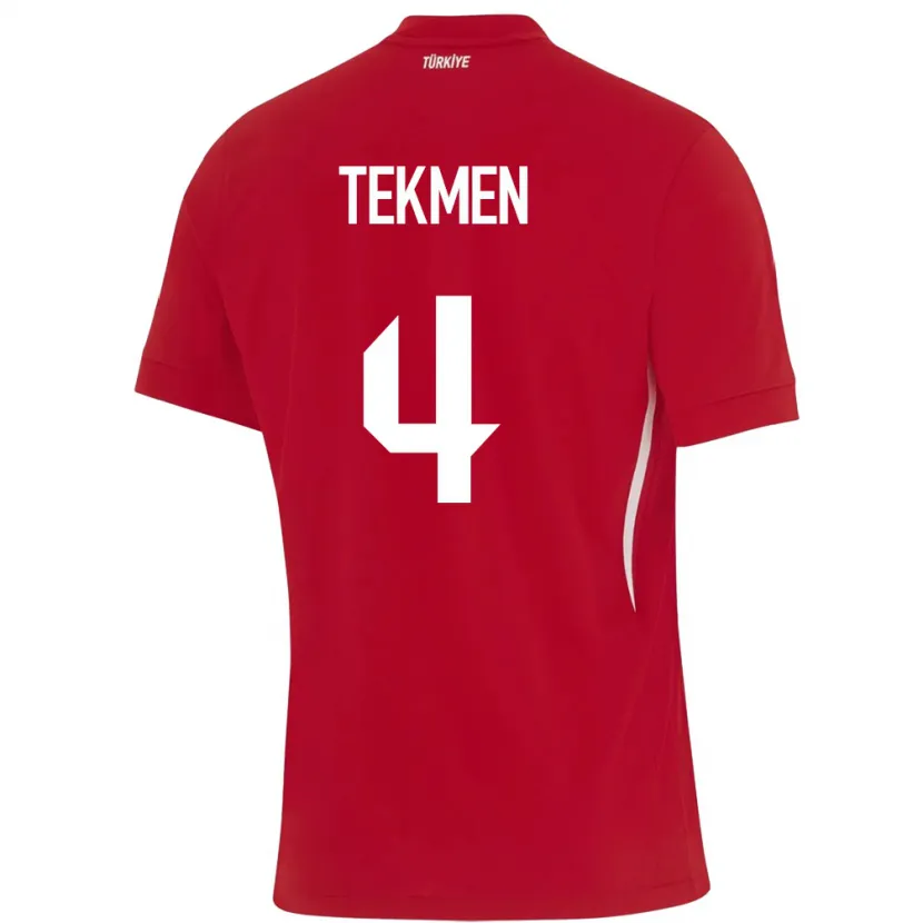 Danxen Kinder Türkei Ece Tekmen #4 Rot Auswärtstrikot Trikot 24-26 T-Shirt Schweiz