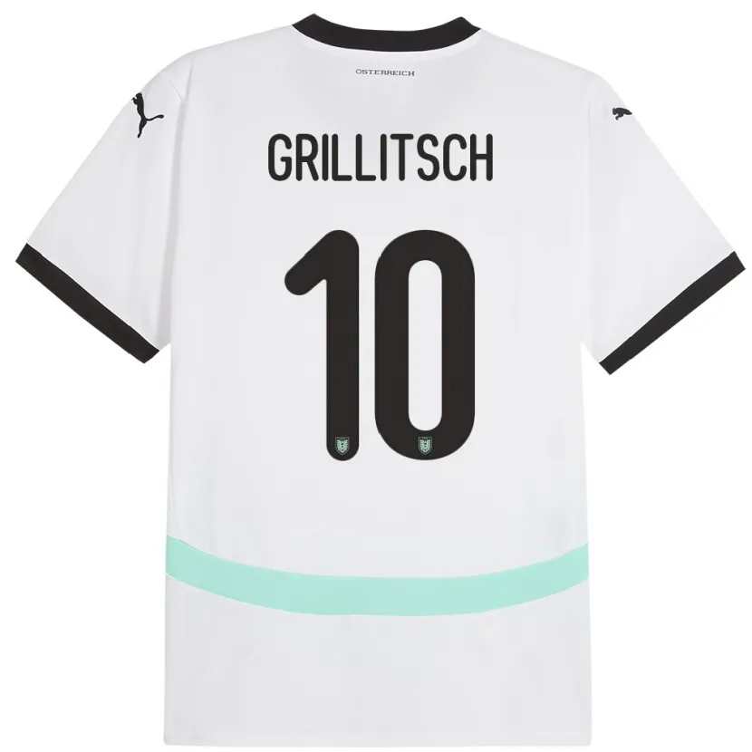 Danxen Kinder Österreich Florian Grillitsch #10 Weiß Auswärtstrikot Trikot 24-26 T-Shirt Schweiz