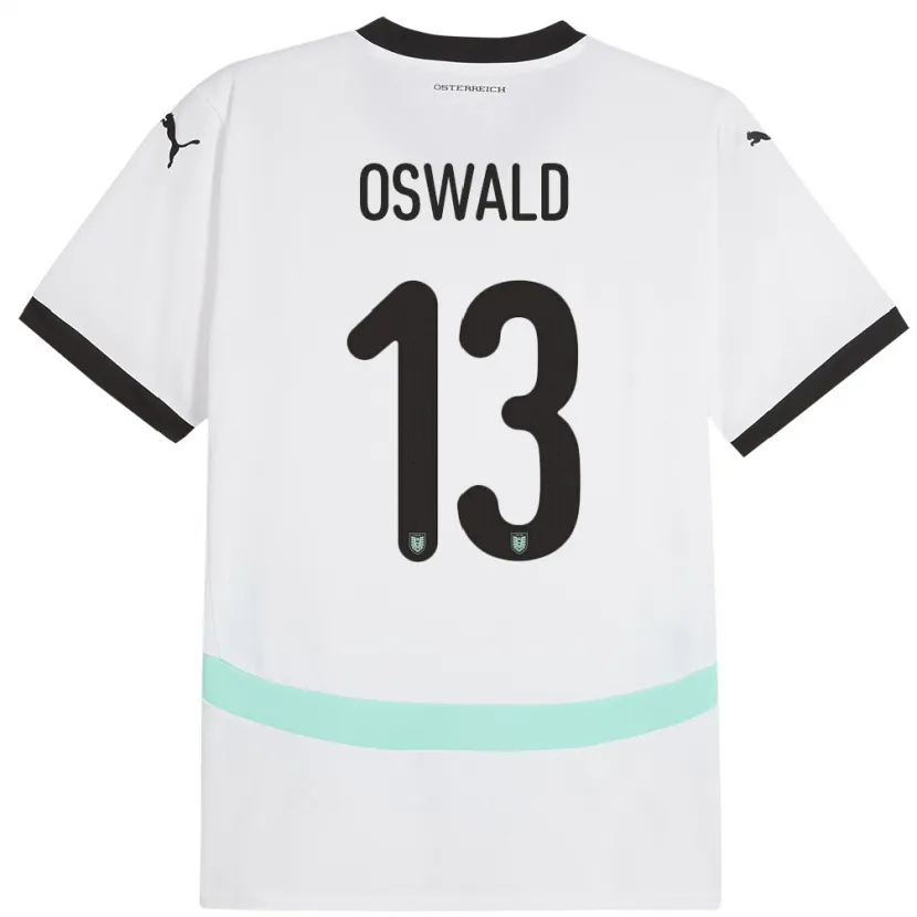 Danxen Kinder Österreich Moritz Oswald #13 Weiß Auswärtstrikot Trikot 24-26 T-Shirt Schweiz