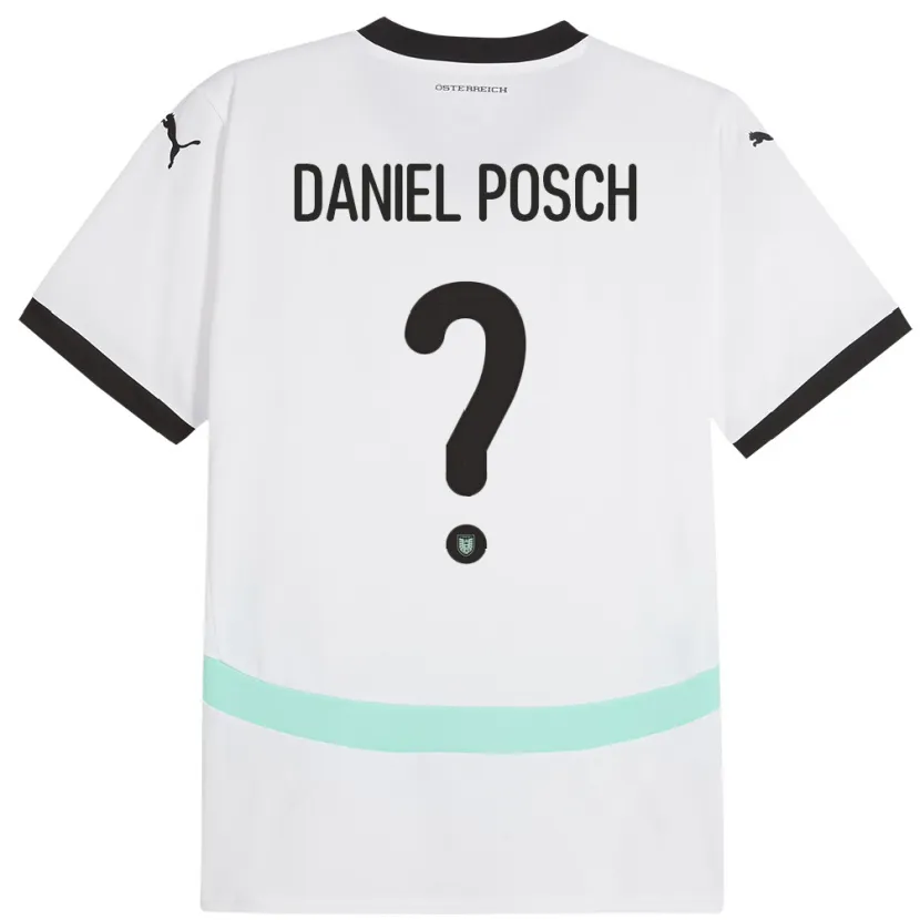 Danxen Kinder Österreich Daniel Posch #0 Weiß Auswärtstrikot Trikot 24-26 T-Shirt Schweiz