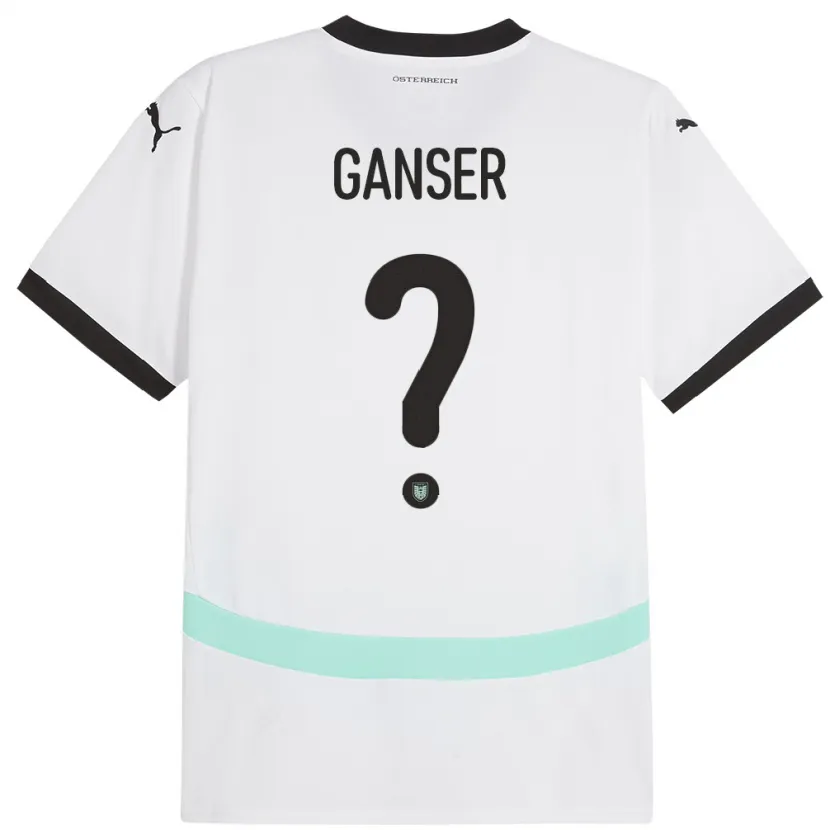 Danxen Kinder Österreich Emil Ganser #0 Weiß Auswärtstrikot Trikot 24-26 T-Shirt Schweiz