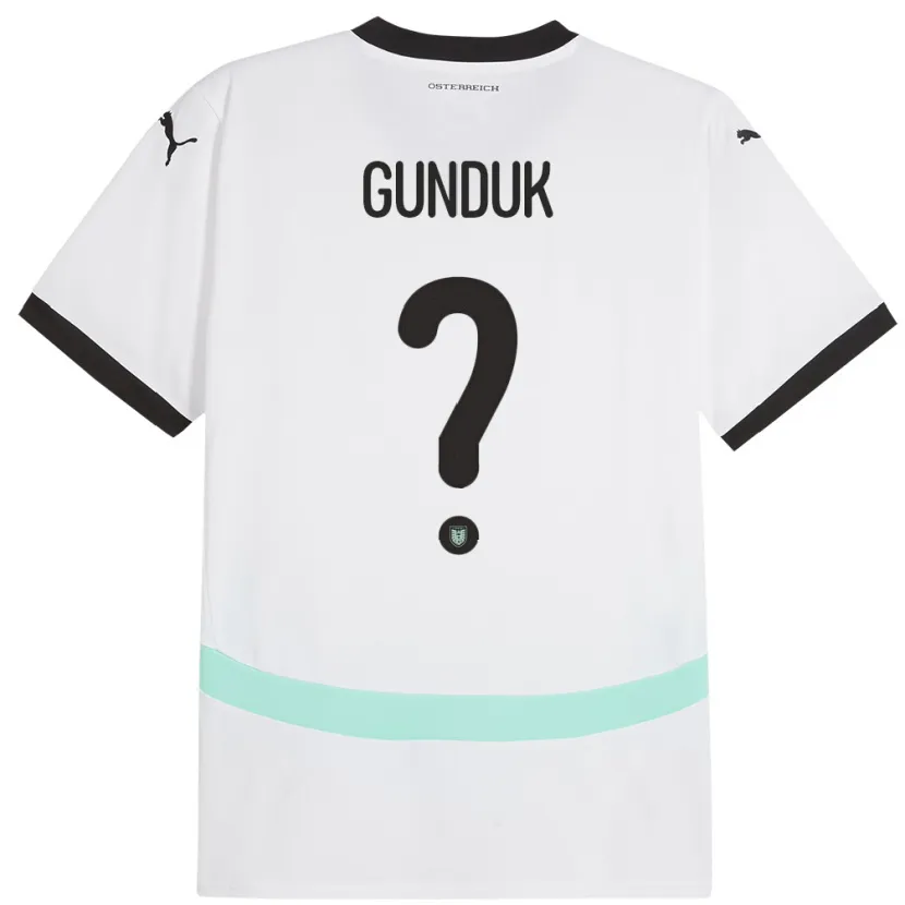 Danxen Kinder Österreich Devran Gündük #0 Weiß Auswärtstrikot Trikot 24-26 T-Shirt Schweiz