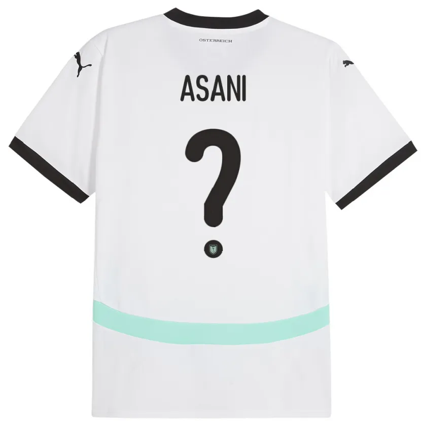 Danxen Kinder Österreich Amir Asani #0 Weiß Auswärtstrikot Trikot 24-26 T-Shirt Schweiz