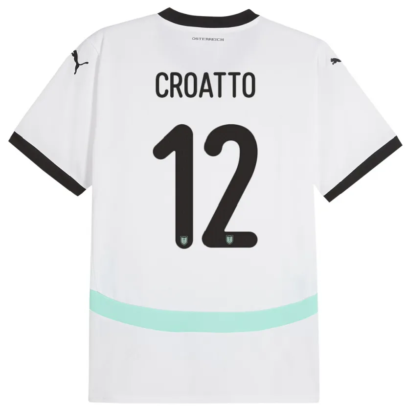 Danxen Kinder Österreich Michela Croatto #12 Weiß Auswärtstrikot Trikot 24-26 T-Shirt Schweiz