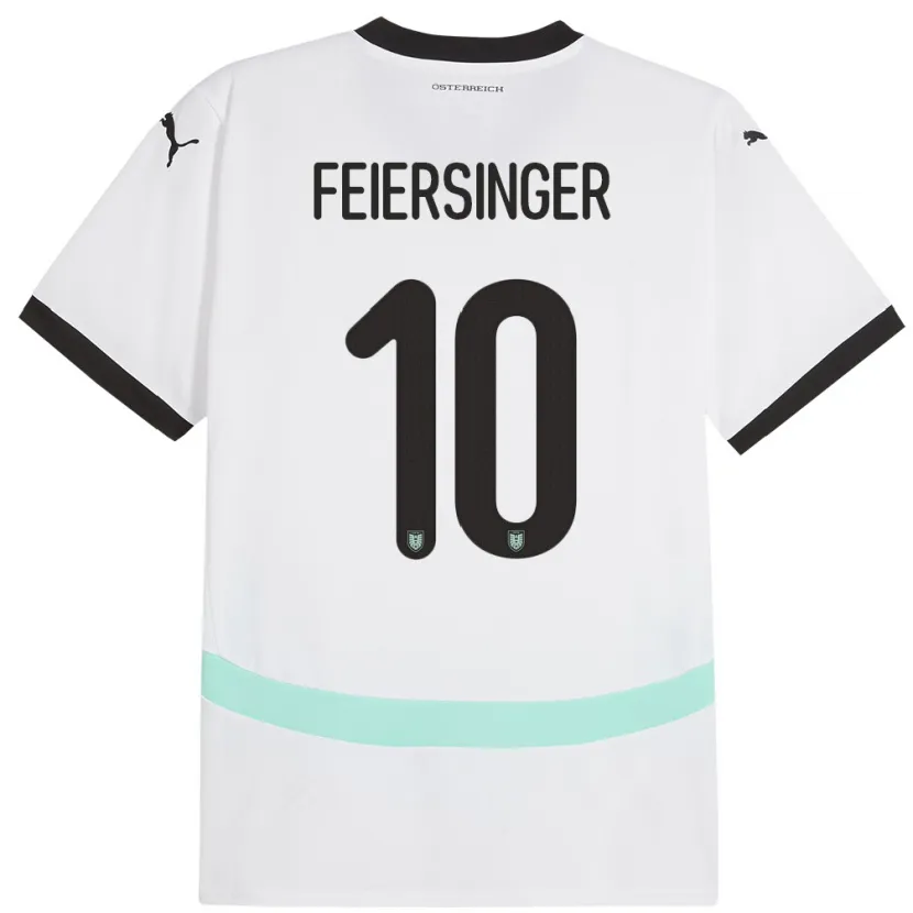 Danxen Kinder Österreich Laura Feiersinger #10 Weiß Auswärtstrikot Trikot 24-26 T-Shirt Schweiz
