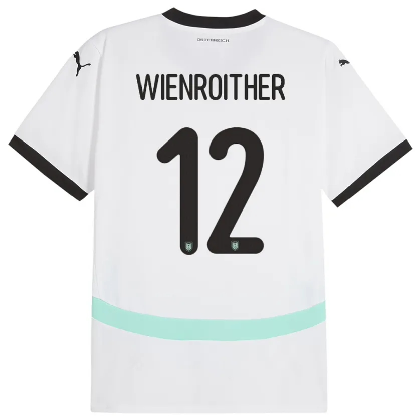 Danxen Kinder Österreich Laura Wienroither #12 Weiß Auswärtstrikot Trikot 24-26 T-Shirt Schweiz