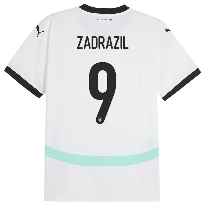 Danxen Kinder Österreich Sarah Zadrazil #9 Weiß Auswärtstrikot Trikot 24-26 T-Shirt Schweiz