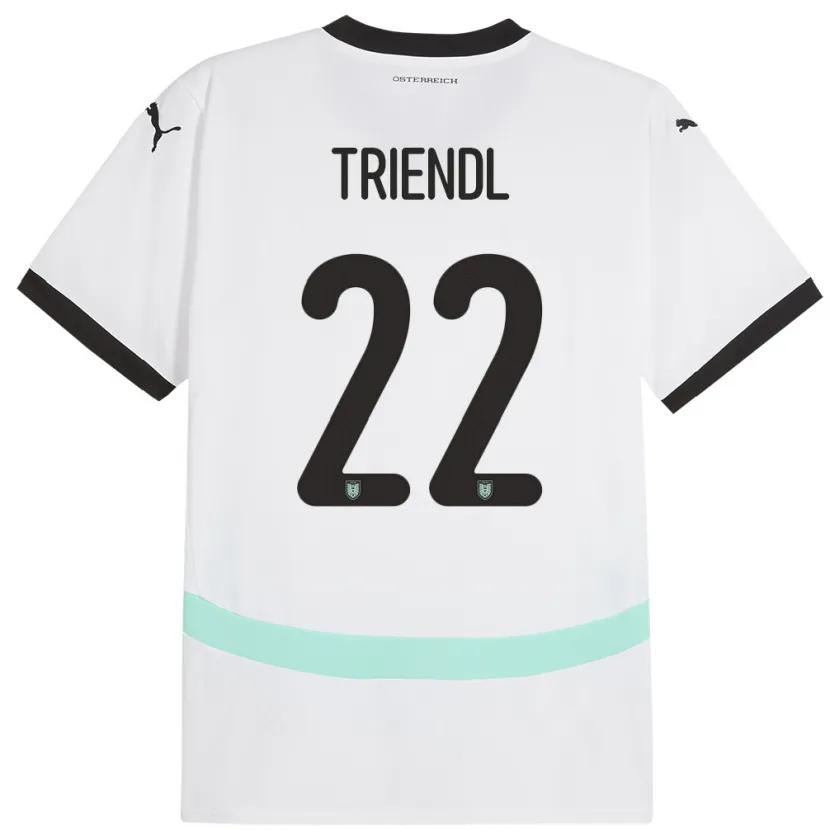 Danxen Kinder Österreich Lena Triendl #22 Weiß Auswärtstrikot Trikot 24-26 T-Shirt Schweiz