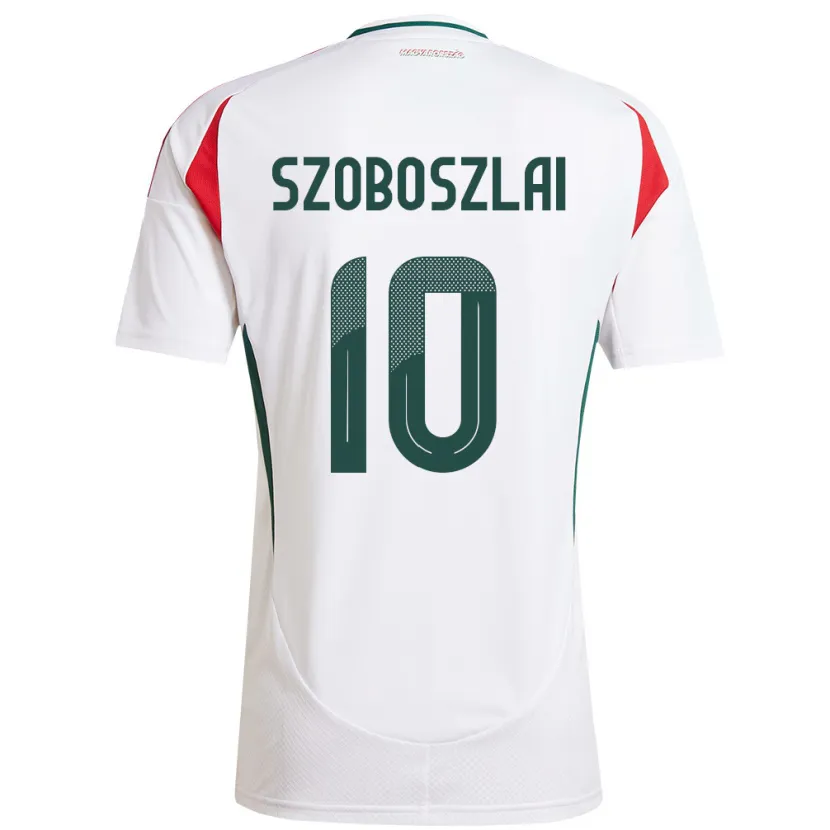Danxen Kinder Ungarn Dominik Szoboszlai #10 Weiß Auswärtstrikot Trikot 24-26 T-Shirt Schweiz