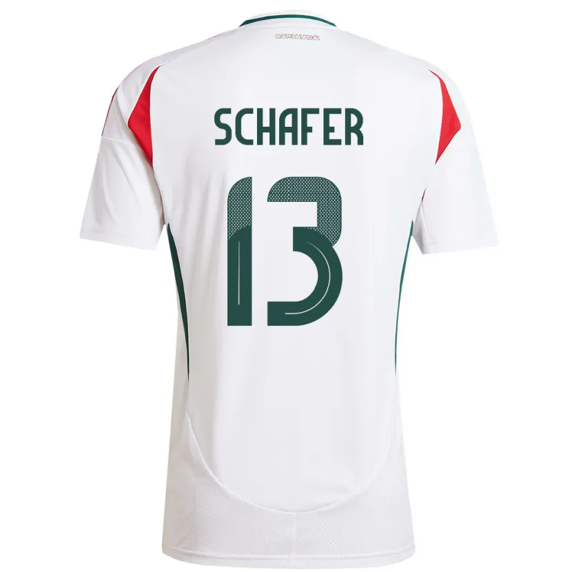 Danxen Kinder Ungarn András Schäfer #13 Weiß Auswärtstrikot Trikot 24-26 T-Shirt Schweiz
