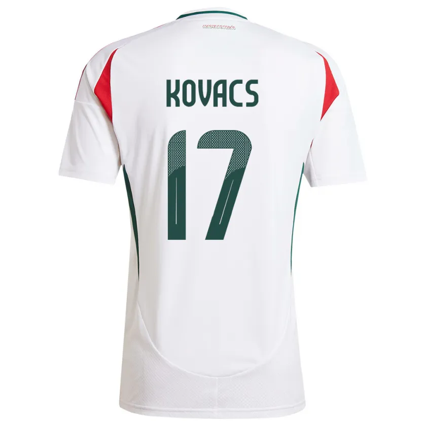 Danxen Kinder Ungarn Mátyás Kovács #17 Weiß Auswärtstrikot Trikot 24-26 T-Shirt Schweiz