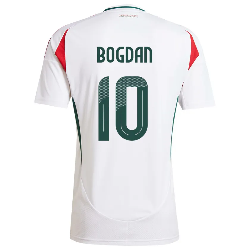 Danxen Kinder Ungarn Hunor Bogdán #10 Weiß Auswärtstrikot Trikot 24-26 T-Shirt Schweiz
