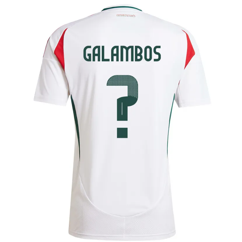 Danxen Kinder Ungarn János Galambos #0 Weiß Auswärtstrikot Trikot 24-26 T-Shirt Schweiz