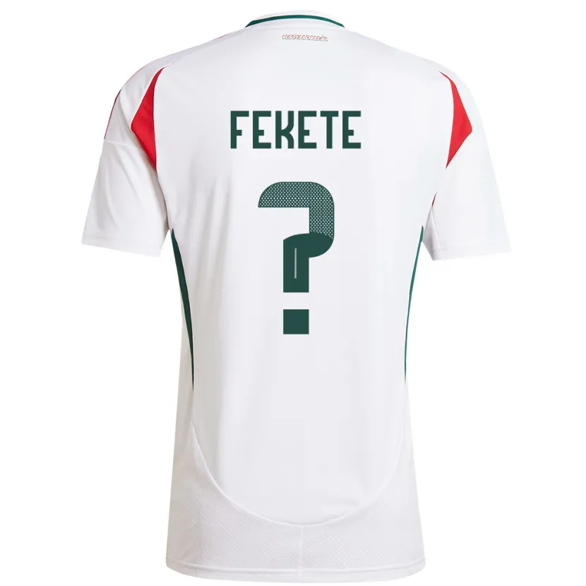 Danxen Kinder Ungarn Dávid Fekete #0 Weiß Auswärtstrikot Trikot 24-26 T-Shirt Schweiz