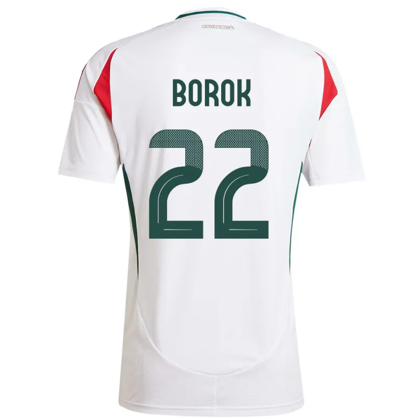 Danxen Kinder Ungarn Dorina Borók #22 Weiß Auswärtstrikot Trikot 24-26 T-Shirt Schweiz