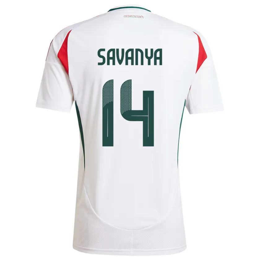 Danxen Kinder Ungarn Csilla Savanya #14 Weiß Auswärtstrikot Trikot 24-26 T-Shirt Schweiz