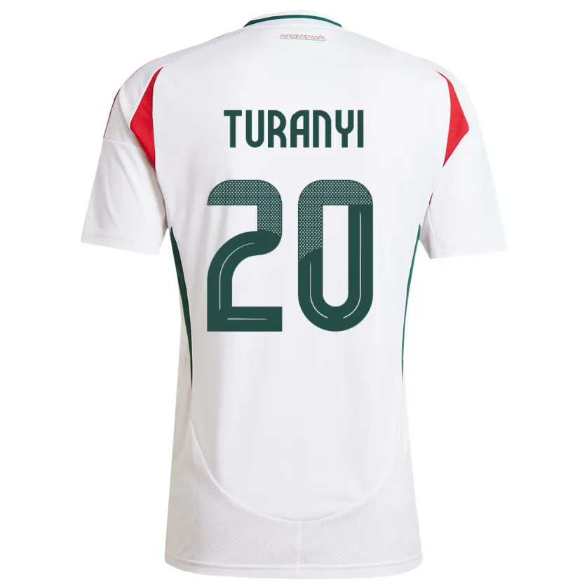 Danxen Kinder Ungarn Lilla Turányi #20 Weiß Auswärtstrikot Trikot 24-26 T-Shirt Schweiz