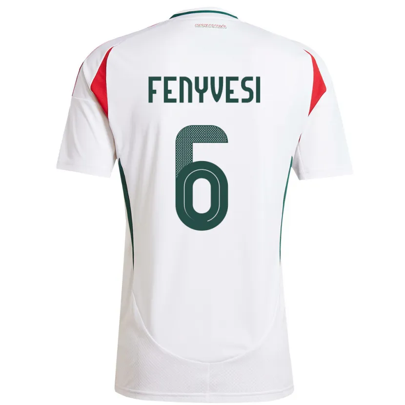 Danxen Kinder Ungarn Evelin Fenyvesi #6 Weiß Auswärtstrikot Trikot 24-26 T-Shirt Schweiz