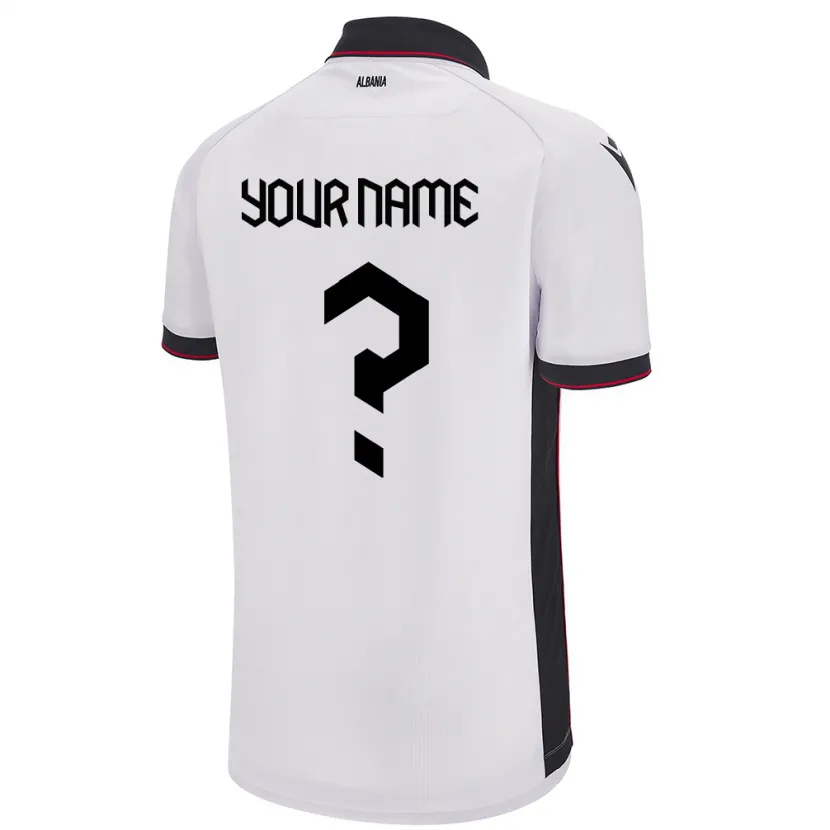 Danxen Kinder Albanien Ihren Namen #0 Weiß Auswärtstrikot Trikot 24-26 T-Shirt Schweiz
