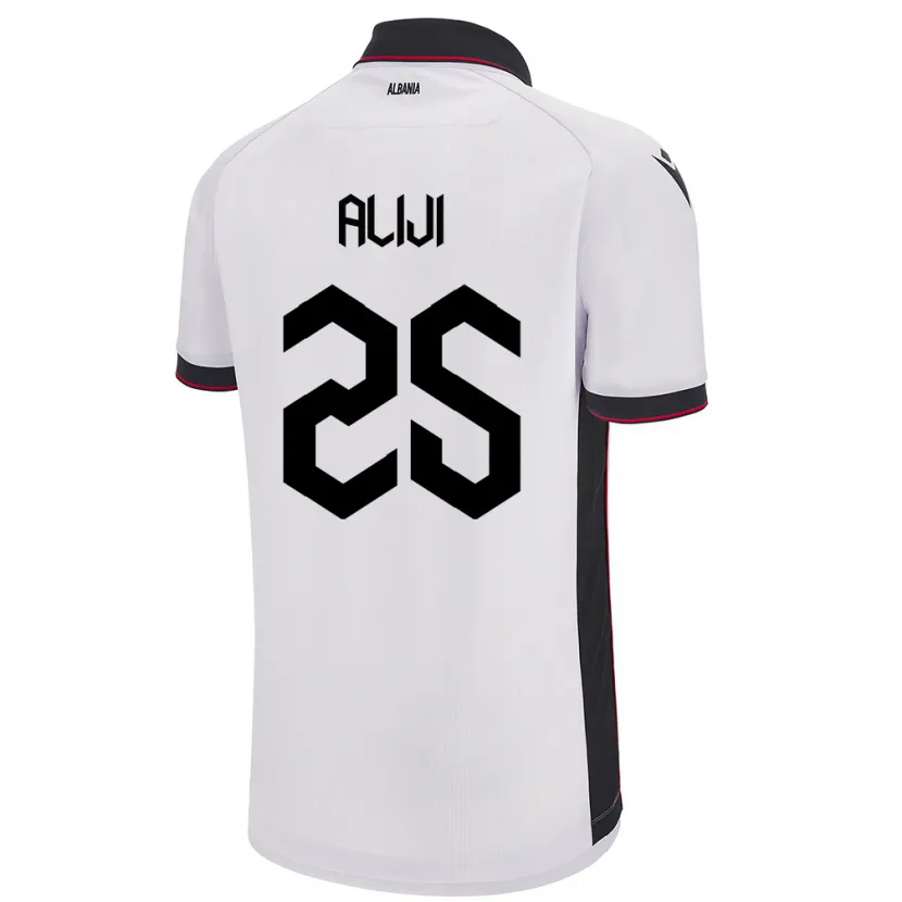 Danxen Kinder Albanien Naser Aliji #25 Weiß Auswärtstrikot Trikot 24-26 T-Shirt Schweiz