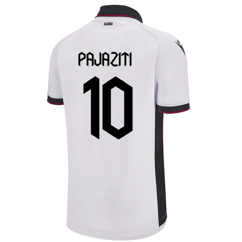 Danxen Kinder Albanien Adrion Pajaziti #10 Weiß Auswärtstrikot Trikot 24-26 T-Shirt Schweiz