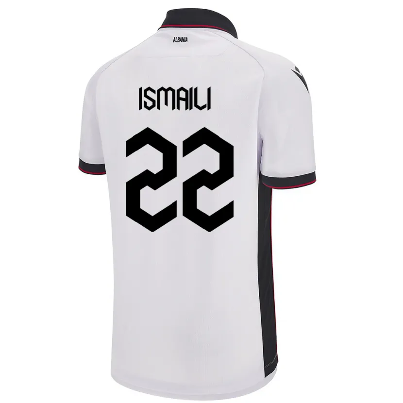 Danxen Kinder Albanien Ysni Ismaili #22 Weiß Auswärtstrikot Trikot 24-26 T-Shirt Schweiz