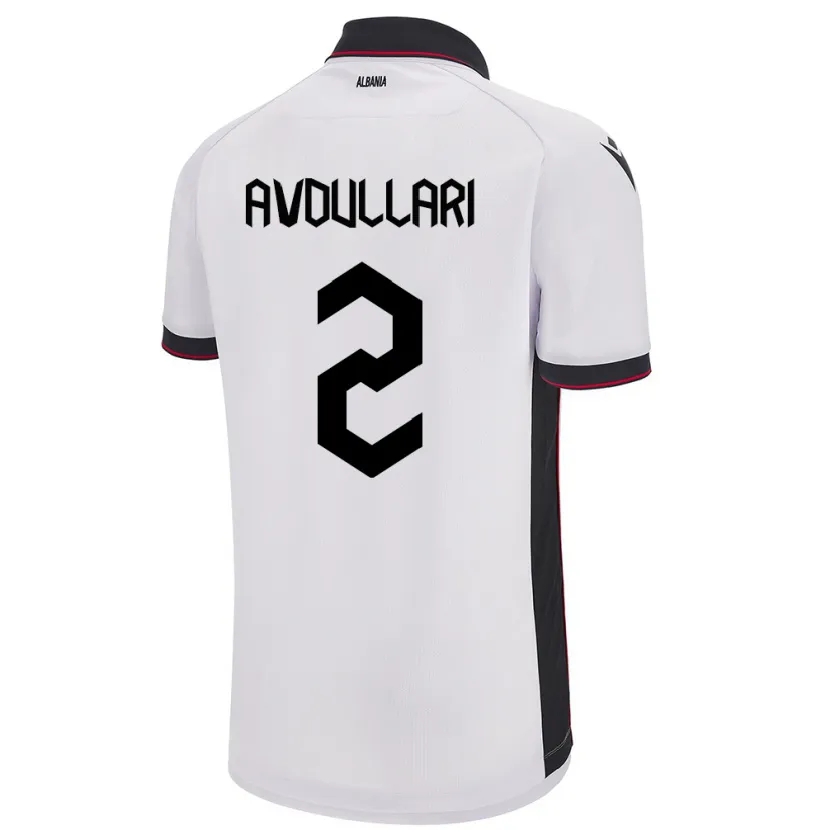 Danxen Kinder Albanien Davide Avdullari #2 Weiß Auswärtstrikot Trikot 24-26 T-Shirt Schweiz