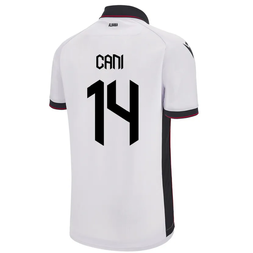 Danxen Kinder Albanien Gabrian Cani #14 Weiß Auswärtstrikot Trikot 24-26 T-Shirt Schweiz