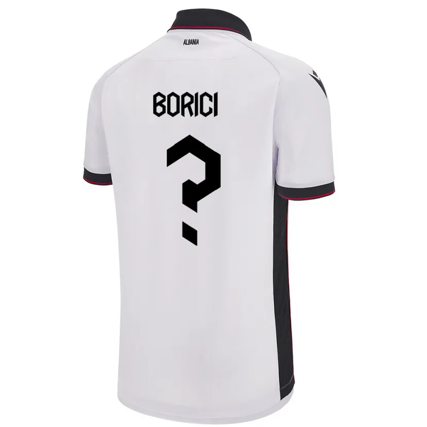 Danxen Kinder Albanien Armir Borici #0 Weiß Auswärtstrikot Trikot 24-26 T-Shirt Schweiz