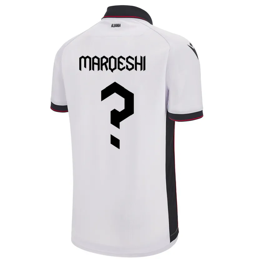 Danxen Kinder Albanien Ernesto Marqeshi #0 Weiß Auswärtstrikot Trikot 24-26 T-Shirt Schweiz