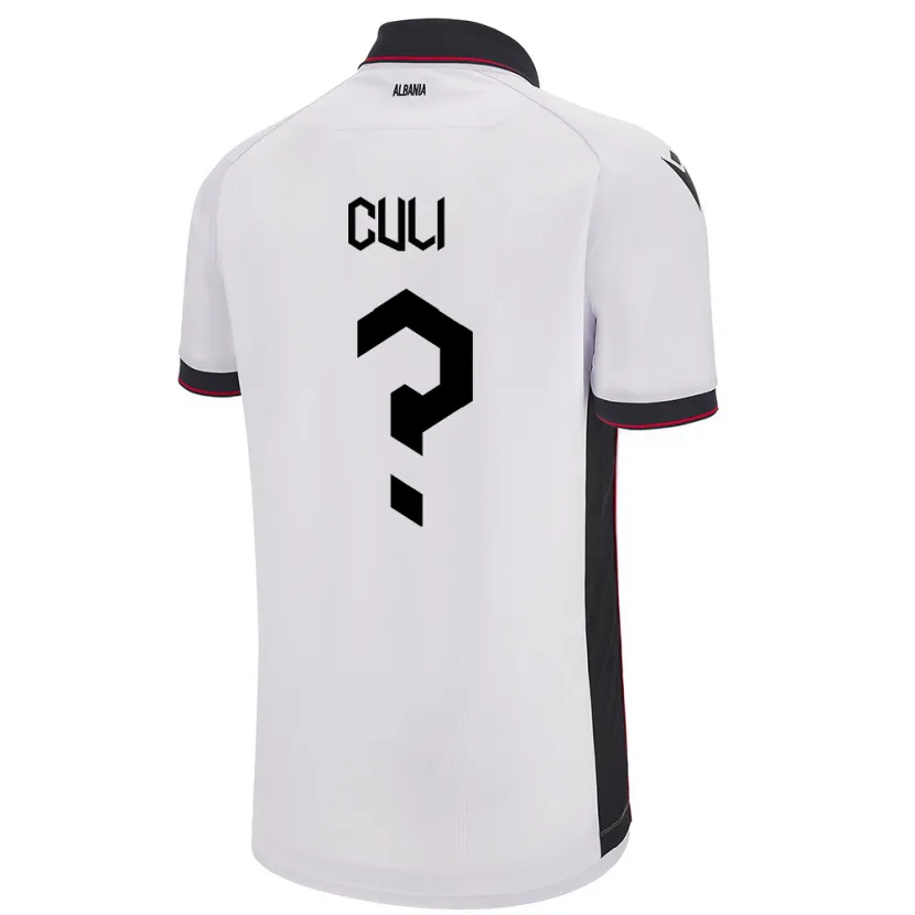 Danxen Kinder Albanien Daniel Culi #0 Weiß Auswärtstrikot Trikot 24-26 T-Shirt Schweiz